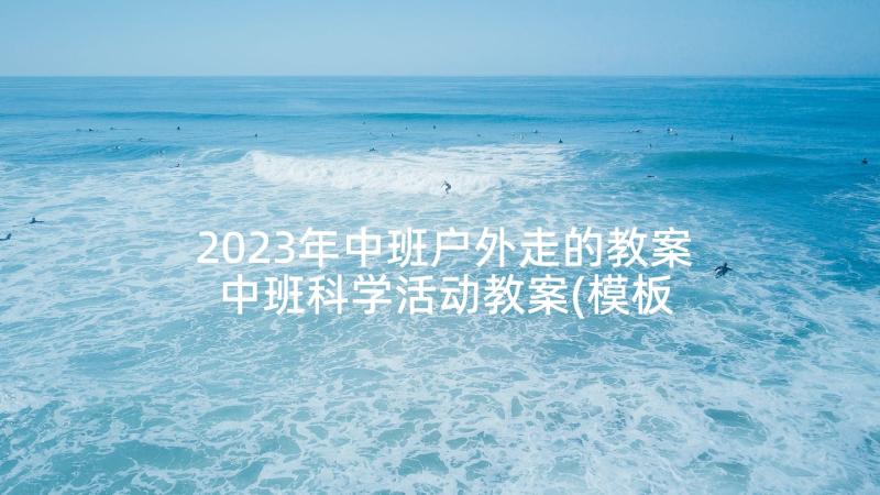 2023年中班户外走的教案 中班科学活动教案(模板6篇)