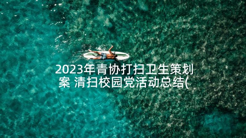 2023年青协打扫卫生策划案 清扫校园党活动总结(实用5篇)