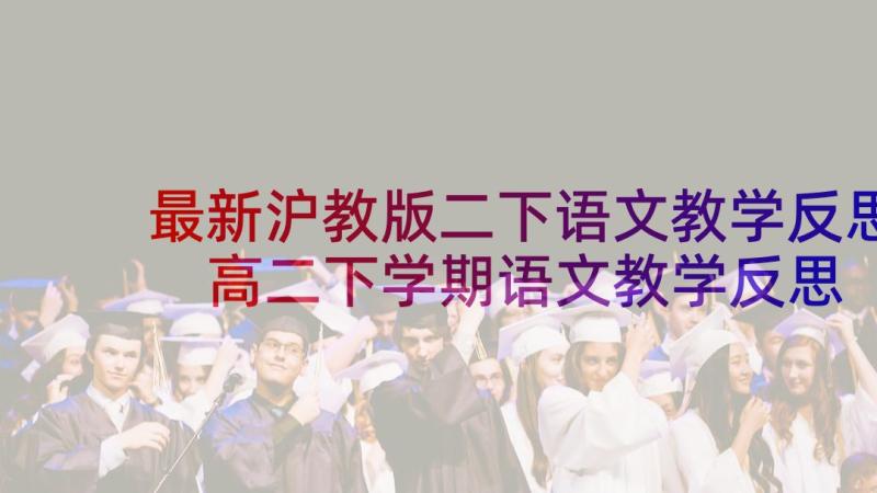 最新沪教版二下语文教学反思 高二下学期语文教学反思(模板5篇)