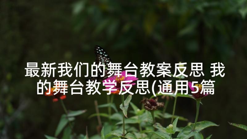 最新我们的舞台教案反思 我的舞台教学反思(通用5篇)