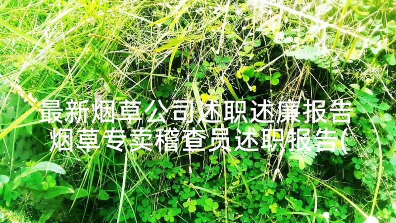 最新烟草公司述职述廉报告 烟草专卖稽查员述职报告(优质7篇)