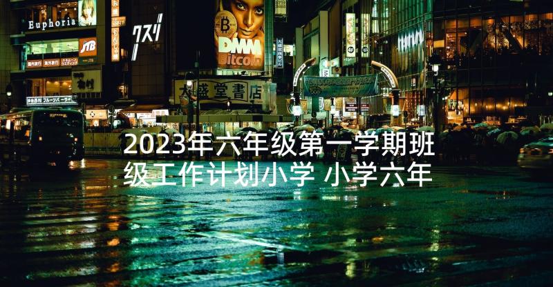 2023年六年级第一学期班级工作计划小学 小学六年级第一学期班主任工作计划(实用9篇)