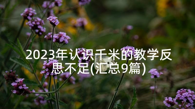 2023年认识千米的教学反思不足(汇总9篇)