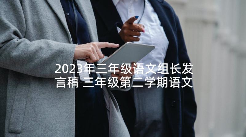 2023年三年级语文组长发言稿 三年级第二学期语文教学计划(大全10篇)