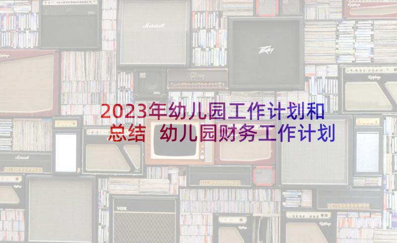 2023年幼儿园工作计划和总结 幼儿园财务工作计划的(模板5篇)