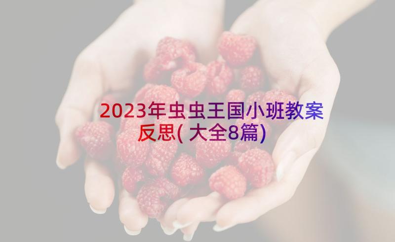 2023年虫虫王国小班教案反思(大全8篇)