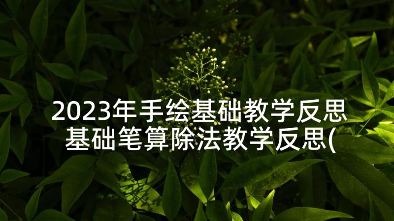 2023年手绘基础教学反思 基础笔算除法教学反思(优秀7篇)