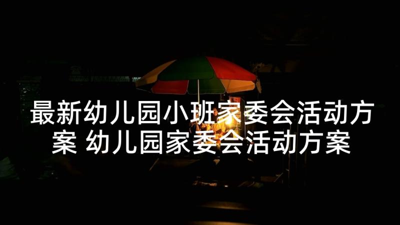 最新幼儿园小班家委会活动方案 幼儿园家委会活动方案(实用10篇)