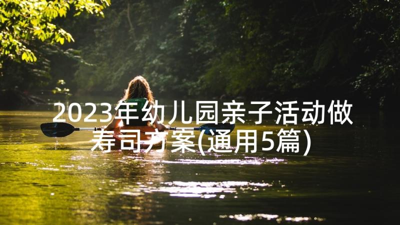 2023年幼儿园亲子活动做寿司方案(通用5篇)