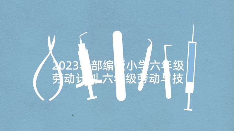 2023年部编版小学六年级劳动计划 六年级劳动与技术教学计划(大全5篇)