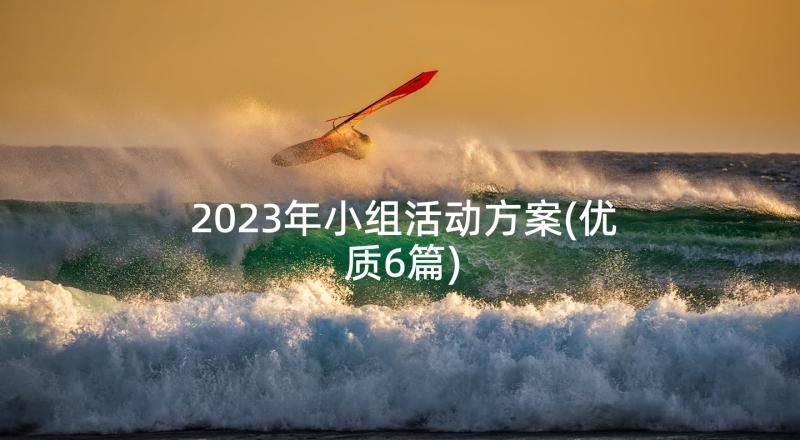 2023年小组活动方案(优质6篇)