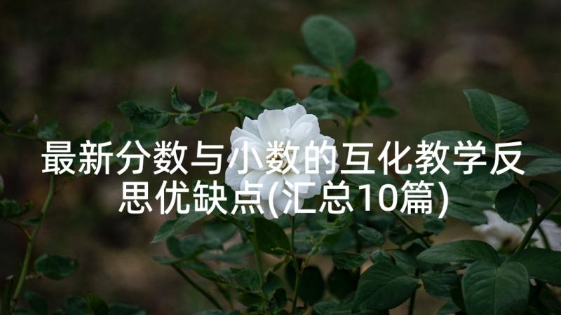 最新分数与小数的互化教学反思优缺点(汇总10篇)