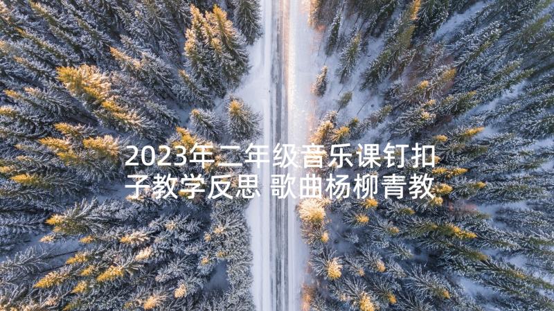 2023年二年级音乐课钉扣子教学反思 歌曲杨柳青教学反思(精选5篇)