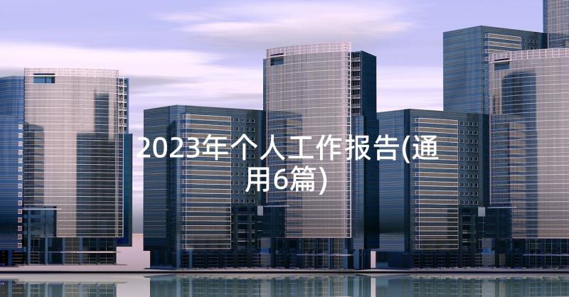 2023年个人工作报告(通用6篇)