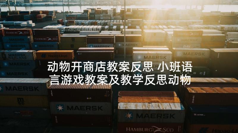 动物开商店教案反思 小班语言游戏教案及教学反思动物汽车(大全5篇)