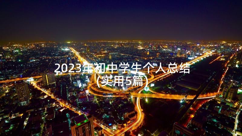 2023年初中学生个人总结(实用5篇)