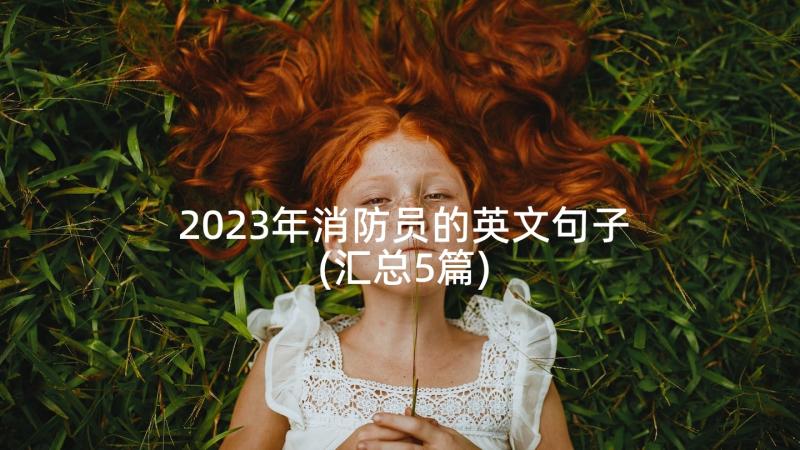 2023年消防员的英文句子(汇总5篇)