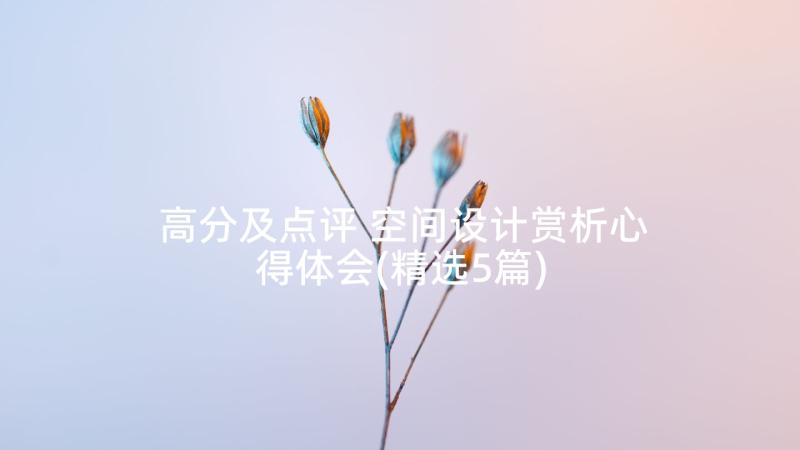 高分及点评 空间设计赏析心得体会(精选5篇)