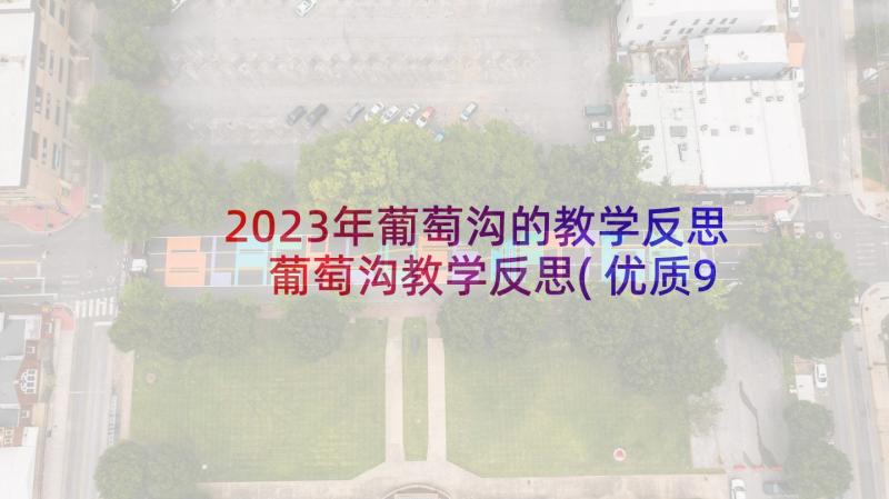 2023年葡萄沟的教学反思 葡萄沟教学反思(优质9篇)