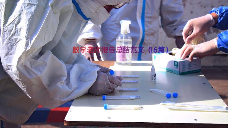 数学老师报告总结范文（16篇）