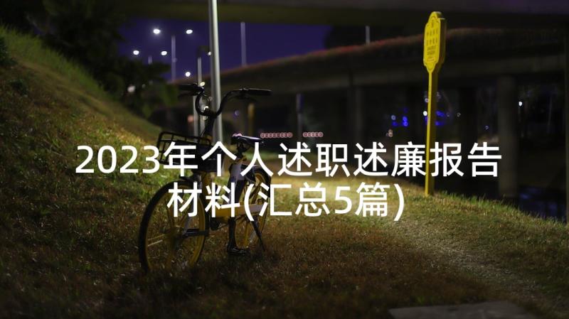 2023年个人述职述廉报告材料(汇总5篇)