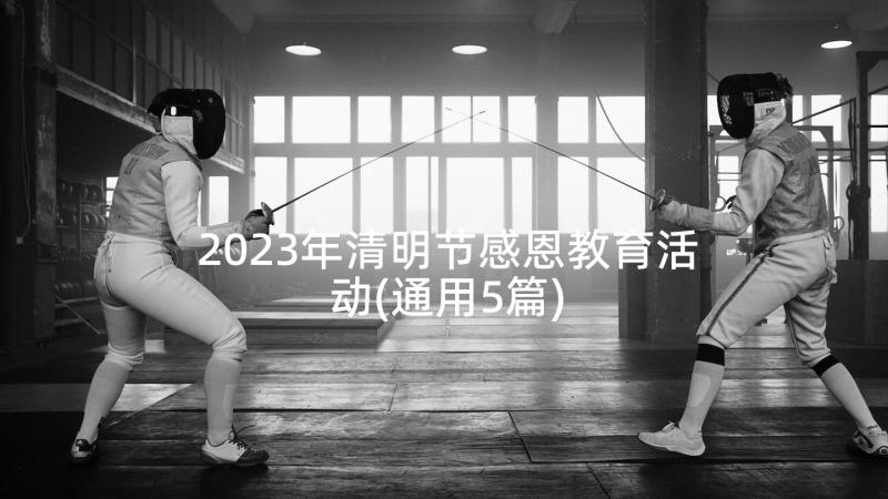 2023年清明节感恩教育活动(通用5篇)