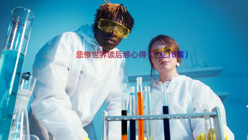 悲惨世界读后感心得（专业18篇）