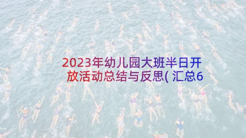 2023年幼儿园大班半日开放活动总结与反思(汇总6篇)