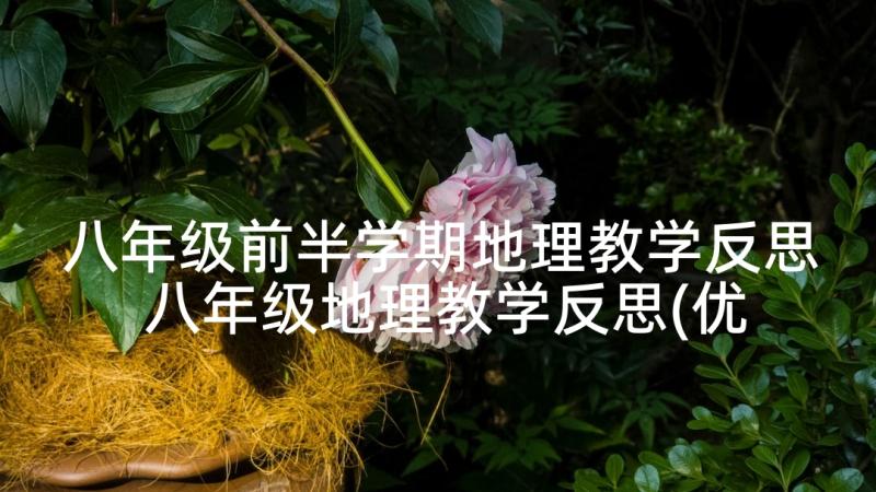 八年级前半学期地理教学反思 八年级地理教学反思(优秀8篇)