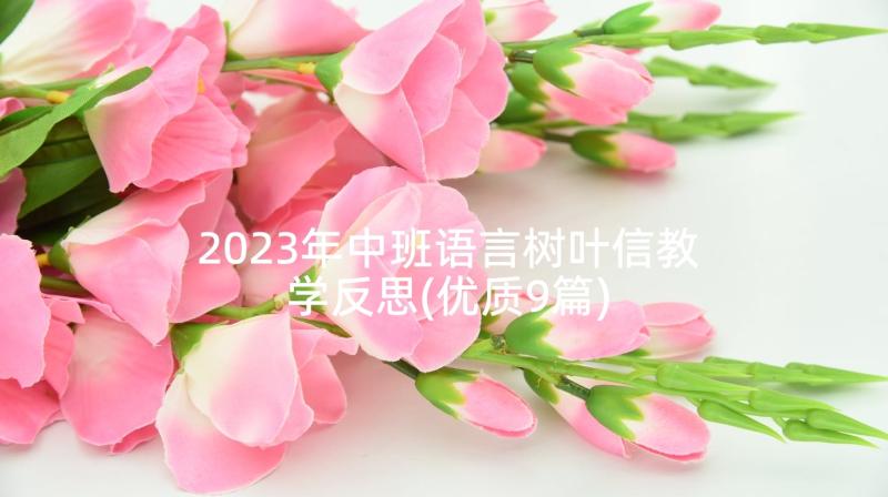 2023年中班语言树叶信教学反思(优质9篇)