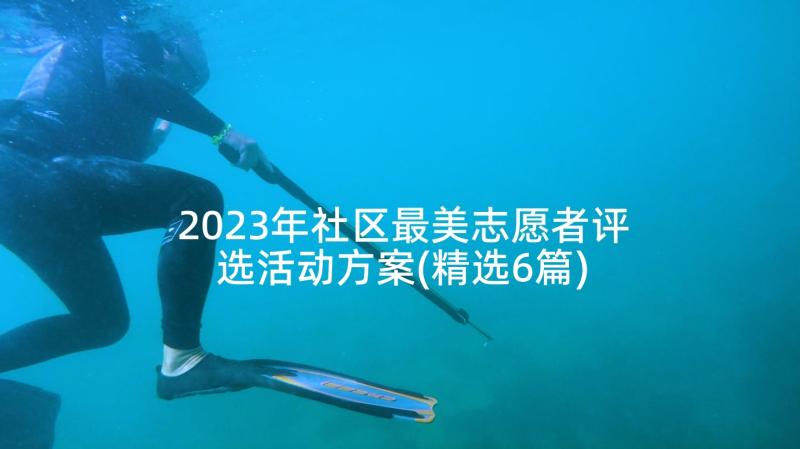 2023年社区最美志愿者评选活动方案(精选6篇)