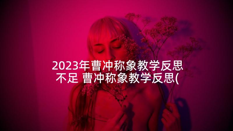 2023年曹冲称象教学反思不足 曹冲称象教学反思(汇总6篇)