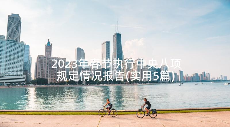 2023年春节执行中央八项规定情况报告(实用5篇)
