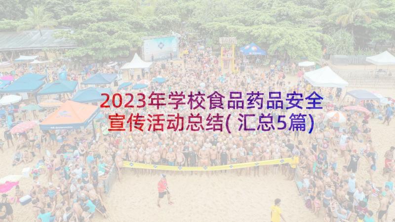 2023年学校食品药品安全宣传活动总结(汇总5篇)