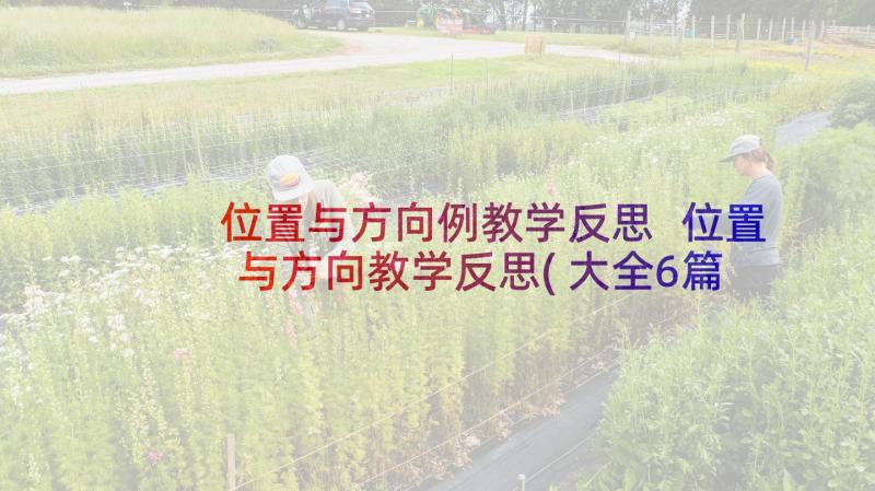 位置与方向例教学反思 位置与方向教学反思(大全6篇)