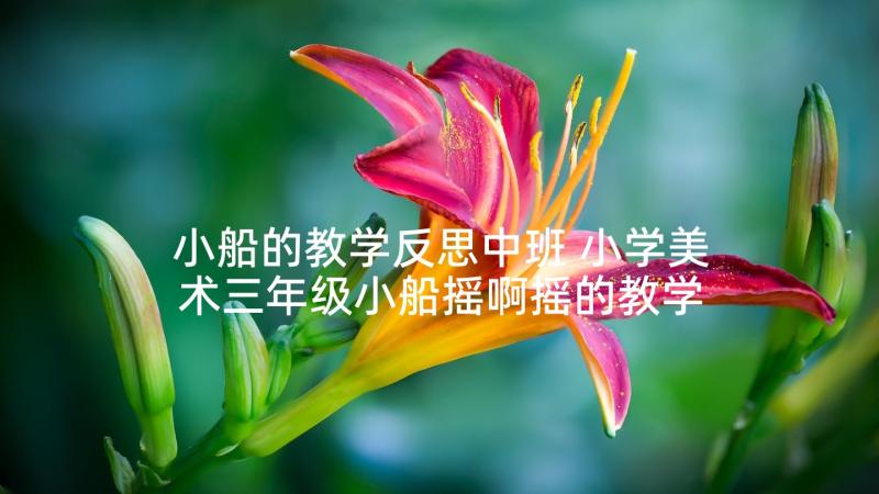 小船的教学反思中班 小学美术三年级小船摇啊摇的教学反思(模板5篇)