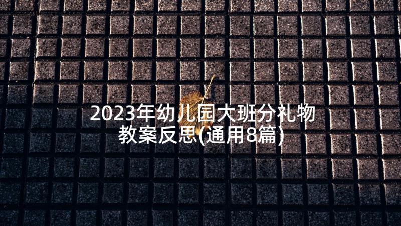 2023年幼儿园大班分礼物教案反思(通用8篇)