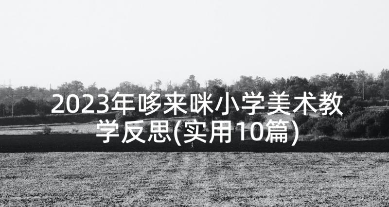 2023年哆来咪小学美术教学反思(实用10篇)