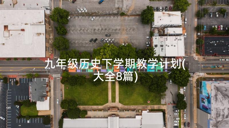 九年级历史下学期教学计划(大全8篇)