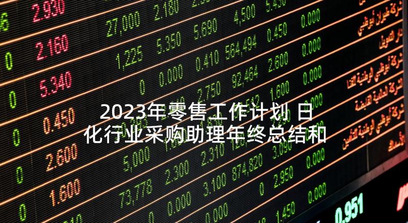 2023年零售工作计划 日化行业采购助理年终总结和工作计划(实用5篇)