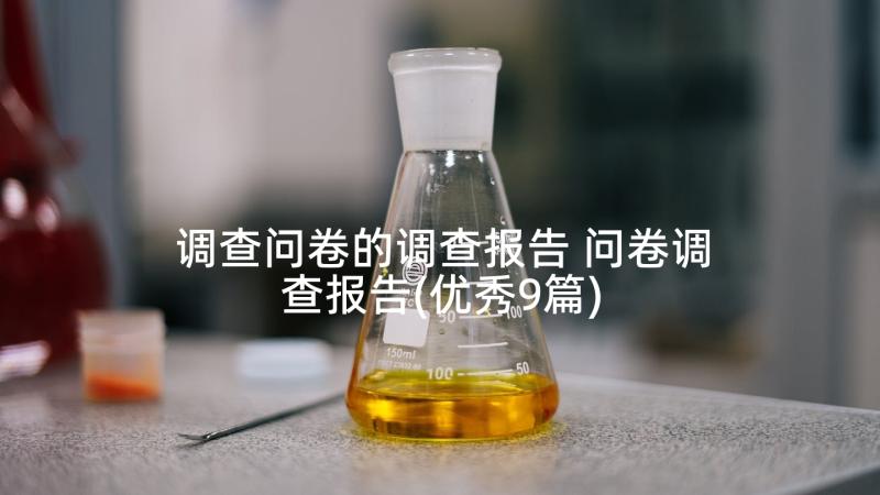 调查问卷的调查报告 问卷调查报告(优秀9篇)