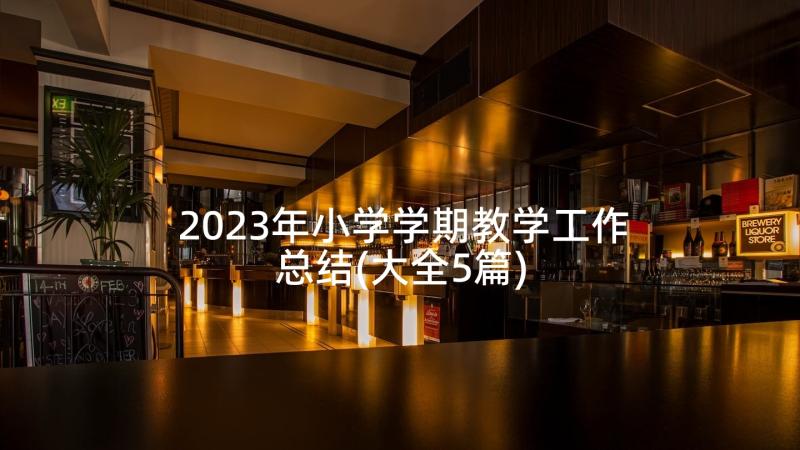 2023年小学学期教学工作总结(大全5篇)