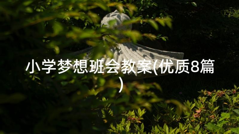 小学梦想班会教案(优质8篇)