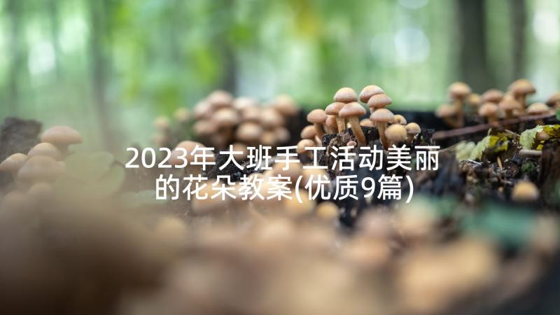 2023年大班手工活动美丽的花朵教案(优质9篇)