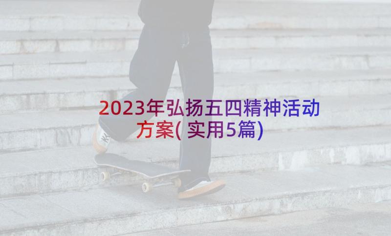 2023年弘扬五四精神活动方案(实用5篇)