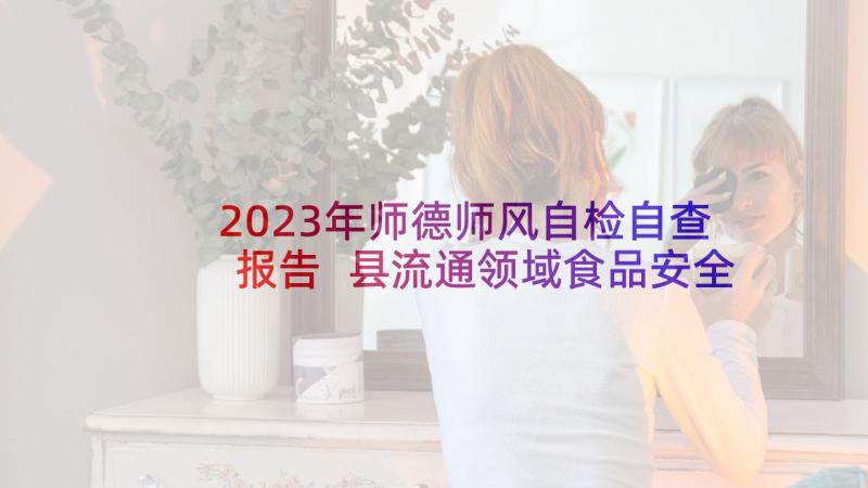 2023年师德师风自检自查报告 县流通领域食品安全情况的自检自查报告(大全5篇)