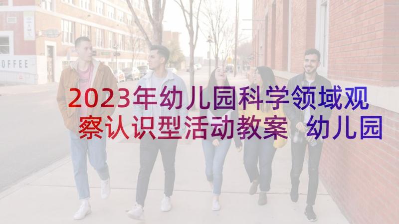 2023年幼儿园科学领域观察认识型活动教案 幼儿园科学活动教案(优秀8篇)