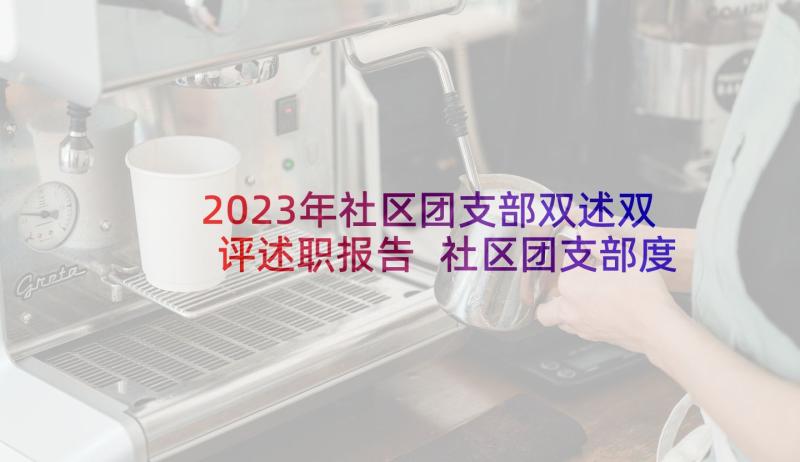 2023年社区团支部双述双评述职报告 社区团支部度工作计划(精选5篇)