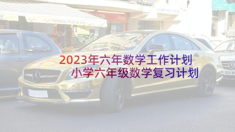 2023年六年数学工作计划 小学六年级数学复习计划(实用6篇)