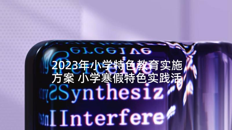 2023年小学特色教育实施方案 小学寒假特色实践活动方案(精选9篇)